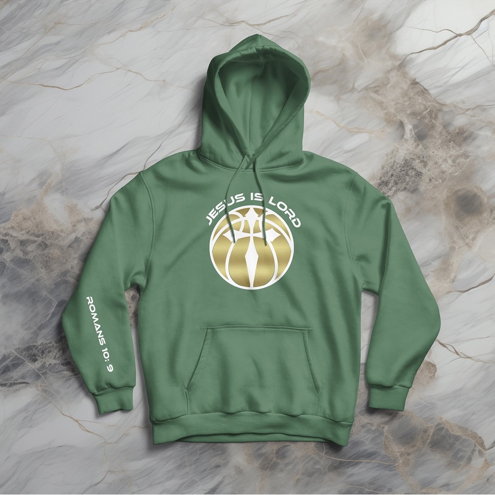 Men’s Hoodie Jesus Is LORD Basketball Christian Faith Sweatshirt